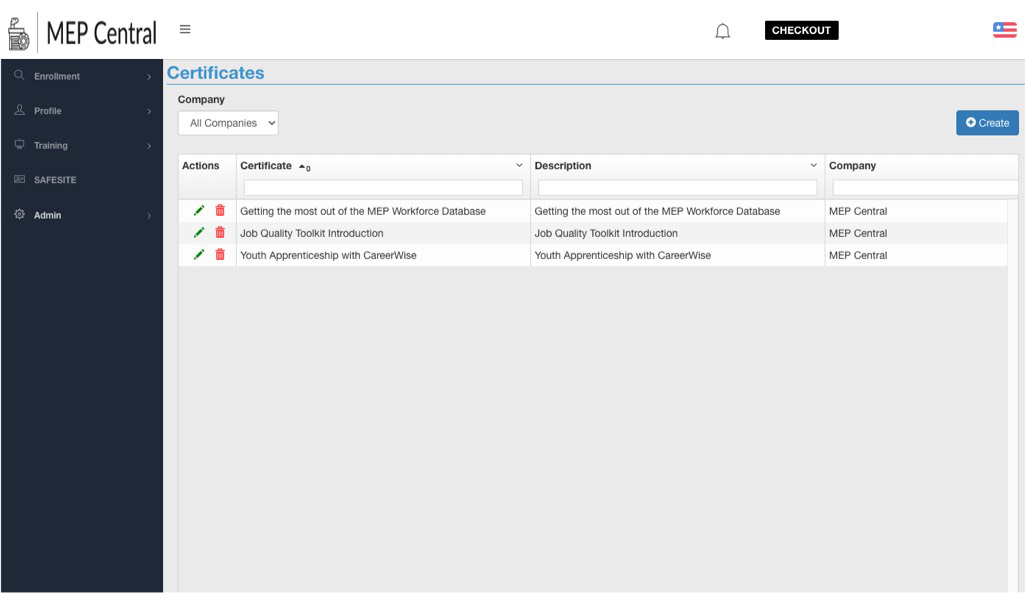 certification tracking